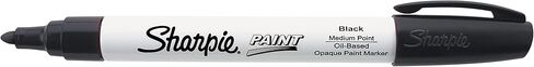 SHARPIE Oil-Based Paint Marker, Medium Point, Black, 1 Count - Great for Rock Painting in Saudi Arabia