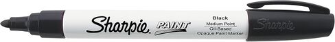 SHARPIE Oil-Based Paint Marker, Medium Point, Black, 1 Count - Great for Rock Painting in Saudi Arabia