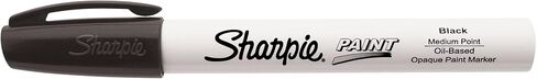 SHARPIE Oil-Based Paint Marker, Medium Point, Black, 1 Count - Great for Rock Painting in Saudi Arabia
