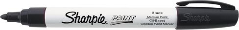 SHARPIE Oil-Based Paint Marker, Medium Point, Black, 1 Count - Great for Rock Painting in Saudi Arabia