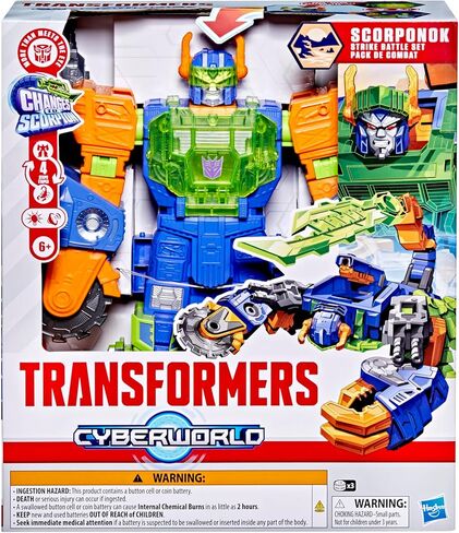 Transformers CYBERWORLD Scorponok Strike Battle Set, Converting Action Figure Playset with Lights and Sounds, Robot Toys for Boys and Girls 6 and Up in Saudi Arabia