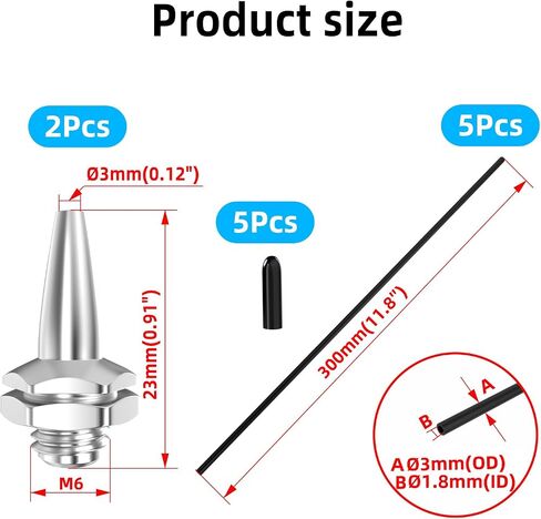 Orange 5pcs Universal Antenna Plastic Hose, with Protective Cap and Antenna Base, Suitable for Remote Control of Small Cars, FPVs, Drones, Aircraft, Remote Control of Ships, Models in Kuwait