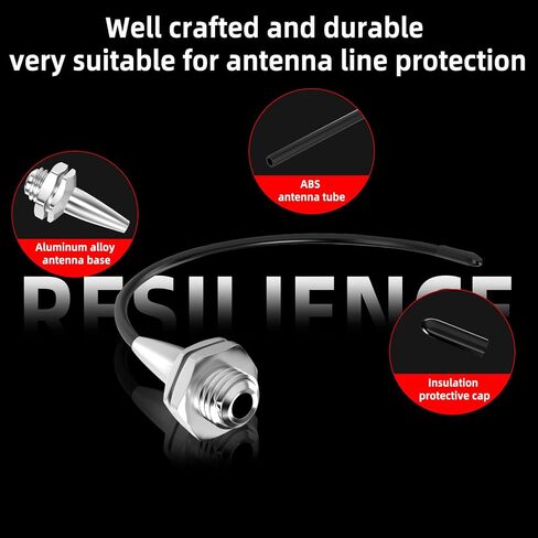 Orange 5pcs Universal Antenna Plastic Hose, with Protective Cap and Antenna Base, Suitable for Remote Control of Small Cars, FPVs, Drones, Aircraft, Remote Control of Ships, Models in Kuwait