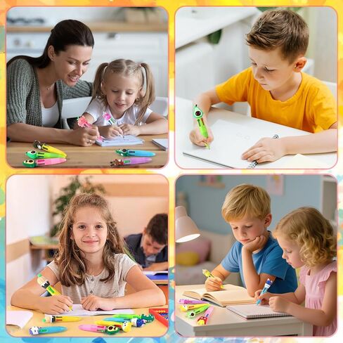 100Pcs 4-in-1 Multicolor Ballpoint Pens All In One Mini Cute Ball Point Pens Bulk for Kids, Kawaii Ballpoint Pen for Birthdays and Boys Girls Parties,Xms Exchange Gift for School Classroom in Kuwait