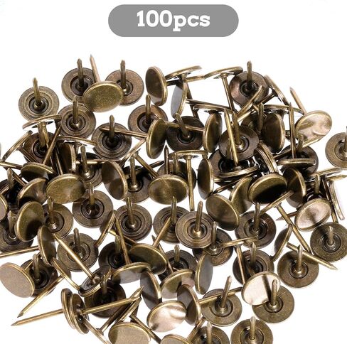 100 pcs مسطح رأس الإبهام إبهام المسامير البرونزية طراز خمر المفروش in Saudi Arabia