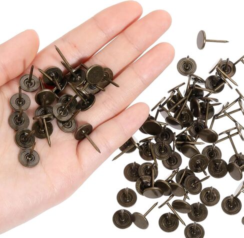 100 pcs مسطح رأس الإبهام إبهام المسامير البرونزية طراز خمر المفروش in Saudi Arabia