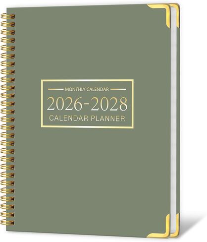 2026-2028 Monthly Planner - 3 Year Monthly Planner 2026-2028, Jan. 2026 - Dec. 2028, 8.5" x 11", 36 Months Calendar Planner with Spiral Bound, Notes Pages, Perfect for School & Office for Women & Men in Saudi Arabia