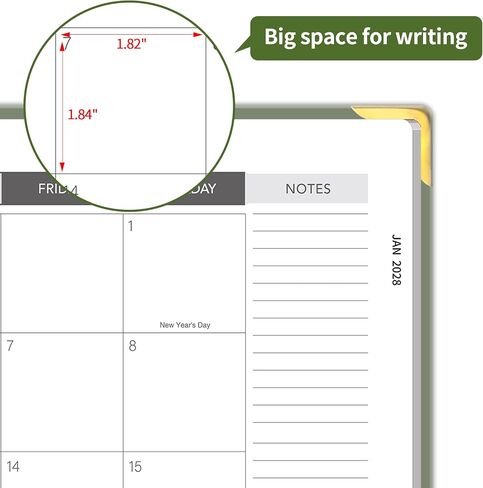 2026-2028 Monthly Planner - 3 Year Monthly Planner 2026-2028, Jan. 2026 - Dec. 2028, 8.5" x 11", 36 Months Calendar Planner with Spiral Bound, Notes Pages, Perfect for School & Office for Women & Men in Saudi Arabia