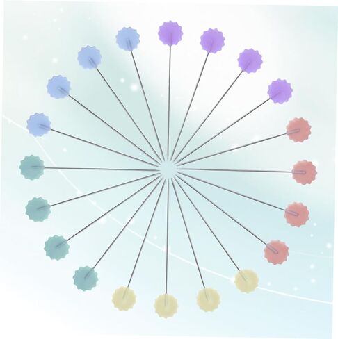 Homoyoyo 200pcs Plum Blossom Head Pins for Sewing Crafts Flat Plastic Head Pins in Light Colors for DIY Projects Quilting and Floral Arrangements in Saudi Arabia