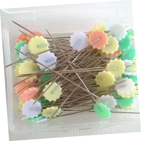 Homoyoyo 200pcs Plum Blossom Head Pins for Sewing Crafts Flat Plastic Head Pins in Light Colors for DIY Projects Quilting and Floral Arrangements in Saudi Arabia
