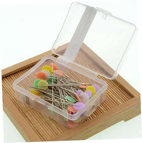 Homoyoyo 200pcs Plum Blossom Head Pins for Sewing Crafts Flat Plastic Head Pins in Light Colors for DIY Projects Quilting and Floral Arrangements in Saudi Arabia