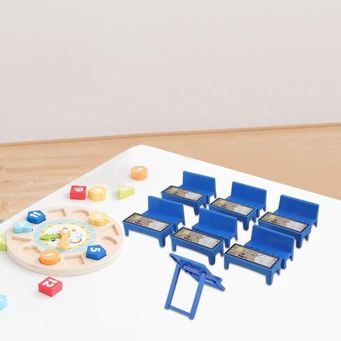 Besportble 13pcs الأثاث الفصول الدراسية المصغرة لمجموعة لمكتب Dollhouse Chair Blackboard ، ألعاب Doll Doll House للعب والتعلم الإبداعي ، اللوازم المدرسية المصغرة للأطفال in Saudi Arabia