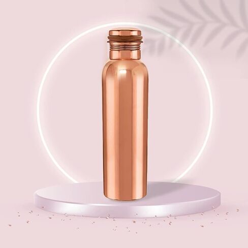 Hammered Infused Ayurvedic Pure Copper Water Bottle for Drinking 34oz - 1 Liter | Best Use for Gym, Office, School - Collage, Yoga, Sports Mens and Women in Saudi Arabia
