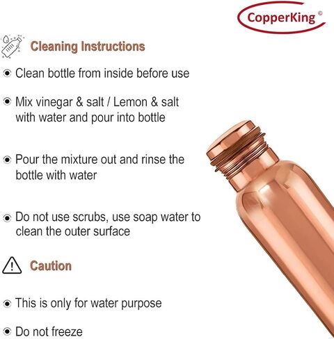 Hammered Infused Ayurvedic Pure Copper Water Bottle for Drinking 34oz - 1 Liter | Best Use for Gym, Office, School - Collage, Yoga, Sports Mens and Women in Saudi Arabia