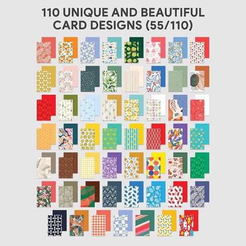 بطاقات وأظرف فارغة 110pcs 4 × 6 بوصة بشكل كبير مع ملصقات - 110 تصميمات متنوعة وأنيقة بطاقات فارغة كبيرة مع الأظرف لجميع المناسبات ، عيد ميلاد ، حفلة أطفال ، ذكرى سنوية in Kuwait