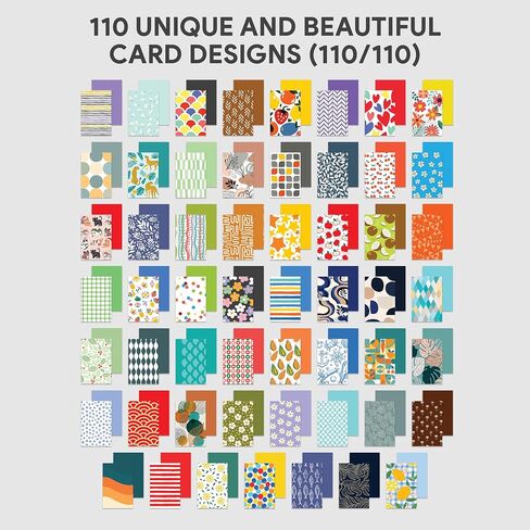 بطاقات وأظرف فارغة 110pcs 4 × 6 بوصة بشكل كبير مع ملصقات - 110 تصميمات متنوعة وأنيقة بطاقات فارغة كبيرة مع الأظرف لجميع المناسبات ، عيد ميلاد ، حفلة أطفال ، ذكرى سنوية in Kuwait
