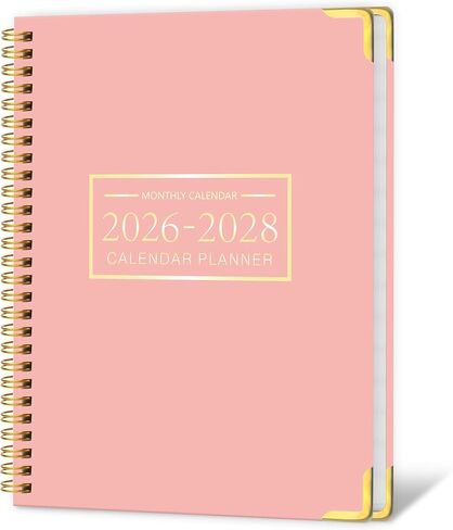 2026-2028 Monthly Planner - 3 Year Monthly Planner 2026-2028, Jan. 2026 - Dec. 2028, 8.5" x 11", 36 Months Calendar Planner with Spiral Bound, Notes Pages, Perfect for School & Office for Women & Men in Saudi Arabia