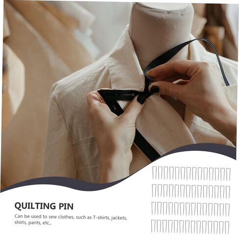 50pcs دبابيس مترقعة على شكل حرف U لخياطة إبرة وضع القماش مجموعة لإبرة اللحف وحرف النسيج لمشاريع الخياطة المنزلية in Saudi Arabia