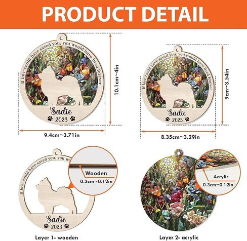 Cat Memorial Suncatcher - Custom Calico 02 Name ، Cathe Close Light Catcher ، مخصصة مع Date Date Cat Wing Breeds Suncatcher ، وفقدان هدية تعاطف الحيوانات الأليفة in Saudi Arabia