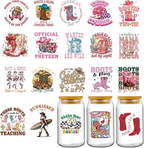 الهالوين UV DTF Cup Wraps - 20 ورقة خيال السحر الساحرة UV DTF ملصقات ل 16 أوقية Tumbler ، الرعب اليقطين نقل البرد لاصق ديي الزجاج الزجاج الزجاج in Saudi Arabia