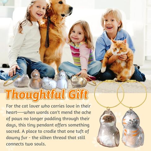 6 Pcs Cat Fur Keepsake Keyring,1.7in Pet Memorial Keyring, Fur Keepsake Capsule Pendant Cute,Cats Shaped Souvenir Bottle Box,Pet Memorial Gifts For Pet Lovers Memorials & Tombstones in Saudi Arabia
