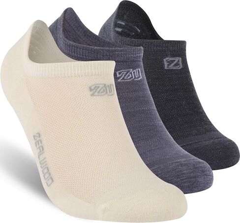 ZEAL WOOD 3 Pairs Mens Womens Merino Wool Ankle Athletic Socks Low Cut Running Golf Tennis Hiking Socks Quarter in Saudi Arabia