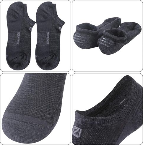 ZEAL WOOD 3 Pairs Mens Womens Merino Wool Ankle Athletic Socks Low Cut Running Golf Tennis Hiking Socks Quarter in Saudi Arabia