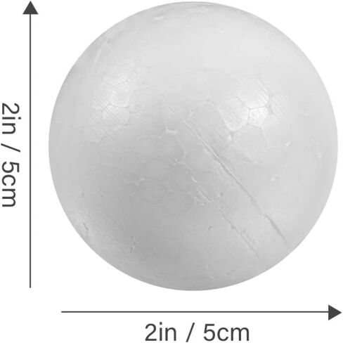 Gatuida 100pcs Polystyrene Craft Foam Balls, 0.8 Inch Small White Foam Spheres, Smooth Solid Round Balls for DIY Crafts, Christmas Decorations, Home and School Projects in Saudi Arabia