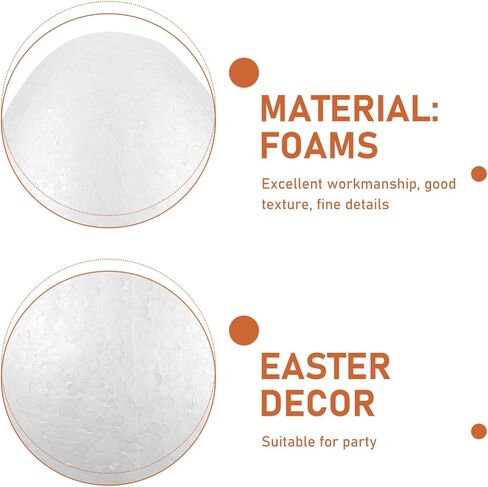Vicasky Foam Eggs Calls 2pcs 8 بوصات البيض الأبيض Party Party Foam Diy Paint in Saudi Arabia