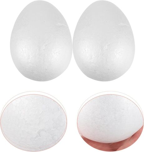 Vicasky Foam Eggs Calls 2pcs 8 بوصات البيض الأبيض Party Party Foam Diy Paint in Saudi Arabia
