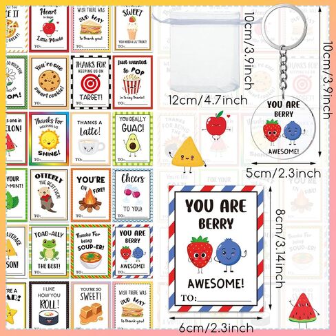 30 Sets Funny Employee Appreciation Gifts Bulk Acrylic Reward Keychains Gifts Thank You Keyrings Coworker Award Certificates Present Inspirational Quotes Pun Cards for Team Coworker Awards in Saudi Arabia