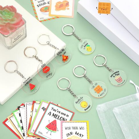 30 Sets Funny Employee Appreciation Gifts Bulk Acrylic Reward Keychains Gifts Thank You Keyrings Coworker Award Certificates Present Inspirational Quotes Pun Cards for Team Coworker Awards in Saudi Arabia