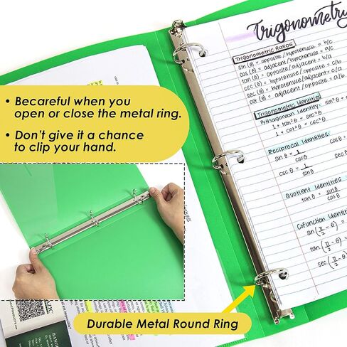 Bazic 3 Ring Binder 1 "Poly Binders Organizer - غطاء ناعم غير لامع ، حلقة مستديرة ، عقد 175 ورقة ، 48 مترًا in Saudi Arabia