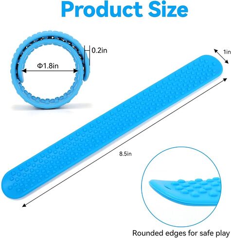 Sensory Slap Bracelets 6 Pack – Textured Silicone Fidget Toys for Kids with Autism & ADHD, Classroom Fidgets for Special Needs Students, Party Favors, Gifts & Rewards for Stress Relief in Saudi Arabia