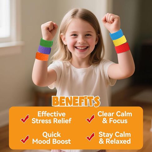 Sensory Slap Bracelets 6 Pack – Textured Silicone Fidget Toys for Kids with Autism & ADHD, Classroom Fidgets for Special Needs Students, Party Favors, Gifts & Rewards for Stress Relief in Saudi Arabia