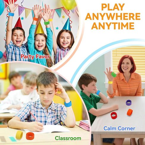 Sensory Slap Bracelets 6 Pack – Textured Silicone Fidget Toys for Kids with Autism & ADHD, Classroom Fidgets for Special Needs Students, Party Favors, Gifts & Rewards for Stress Relief in Saudi Arabia