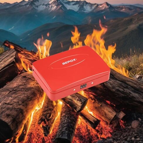 Sepox® Water/Portable Security Case Case Case Box ، خزانة تخزين آمنة للسفر الشخصية للبند الصغير ، كابل 3 أقدام ، قفل مزيج Ressetable للسيارة ، السيارة ، الرياضة ، المكتب. البحر الأزرق in Saudi Arabia