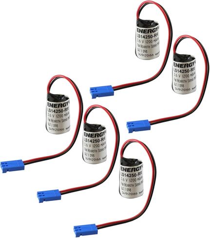 (5-Pack) LS14250-RR 3.6V 1100mAh REXROTH Replacement Battery Fits R911277133, R911281394 with Wire Leads Connector Used for Servo Motor Drive Contol Systems in Kuwait