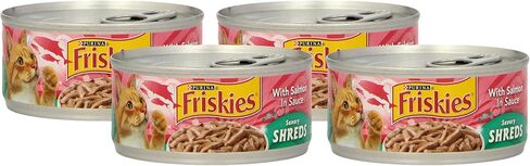 Friskies Wet Cat Food ، أجسام لذيذة مع سمك السلمون في الصلصة ، 5.5 أوقية العلبة (حزمة 4) in Saudi Arabia