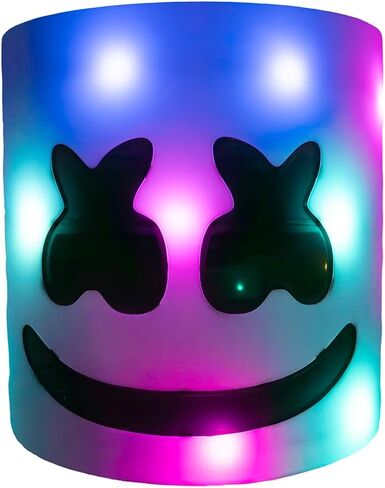 Marshmello Light-Up LED Fullmask ، 3 بطاريات AAA (متضمنة) in Saudi Arabia