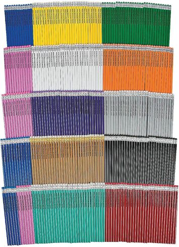 Fun Express 7 1/2" Mega Bulk 288 Piece Personalized Solid Color Wood Pencil Assortment - Great For Teachers, Classroom and Fundraisers in Saudi Arabia