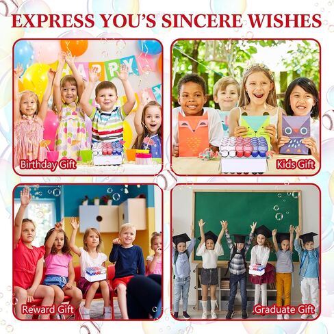 24 Pcs Baseball Big Bubble Wand Baseball Themed Party Favors Birthday Bubble Wand Bulk for Outdoor Summer Classroom Party Supplies Kids Goodie Bags Filler in Saudi Arabia