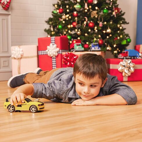 مدفوعًا ببتات - لعبة سباق لعبة - دفع و GO TOY CAR - أضواء وأصوات - الأطفال 3 سنوات + - Blitz الصفراء الرياضية. in Kuwait