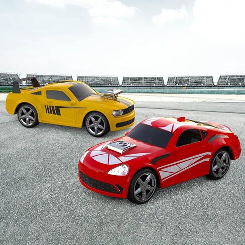 مدفوعًا ببتات - لعبة سباق لعبة - دفع و GO TOY CAR - أضواء وأصوات - الأطفال 3 سنوات + - Blitz الصفراء الرياضية. in Kuwait