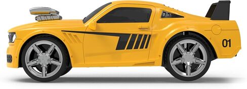 مدفوعًا ببتات - لعبة سباق لعبة - دفع و GO TOY CAR - أضواء وأصوات - الأطفال 3 سنوات + - Blitz الصفراء الرياضية. in Kuwait