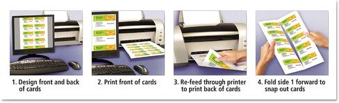 Avery 5876 Clean Edge Business Cards ، Laser ، 2 × 3 1/2 ، Ivory ، 200/Pack in Saudi Arabia