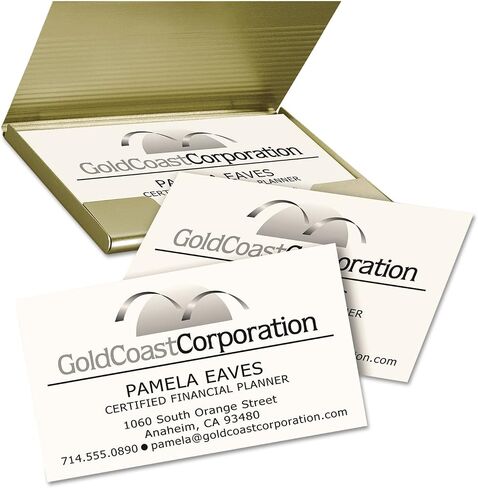Avery 5876 Clean Edge Business Cards ، Laser ، 2 × 3 1/2 ، Ivory ، 200/Pack in Saudi Arabia