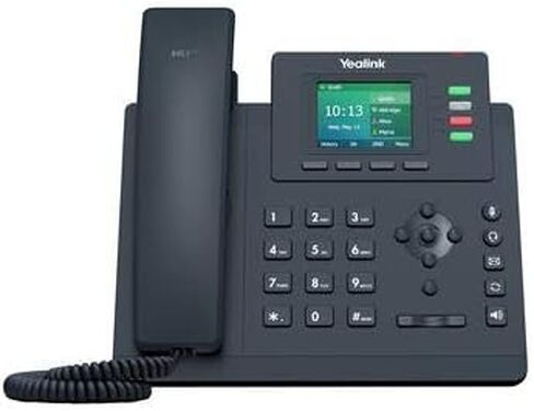 Yealink SIP-T33G IP Phone [10 Pack] 4 حسابات VoIP. عرض لون 2.4 بوصة. Dual-Port Gigabit Ethernet ، 802.3AF POE ، محول الطاقة غير مدرج (SIP-T33G) (متجدد) in Saudi Arabia