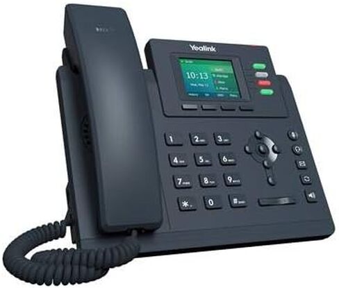 Yealink SIP-T33G IP Phone [10 Pack] 4 حسابات VoIP. عرض لون 2.4 بوصة. Dual-Port Gigabit Ethernet ، 802.3AF POE ، محول الطاقة غير مدرج (SIP-T33G) (متجدد) in Saudi Arabia