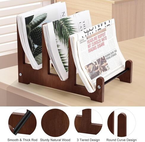 حامل سجل فينيل ، 60 رف تخزين التسجيل ، Retro 3 Tier Storage Display Display Reshel Cand for Vinyl Magazine Book Files ، Easy Assembly in Kuwait